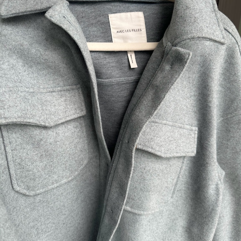 Blue grey Button-Up Jacket - Picture 4 of 4